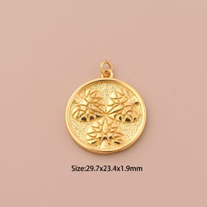 18K Gold Tree of Life Charms,Tree Charms Pendants,Tree Charm for DIY Jewelry Making Supply