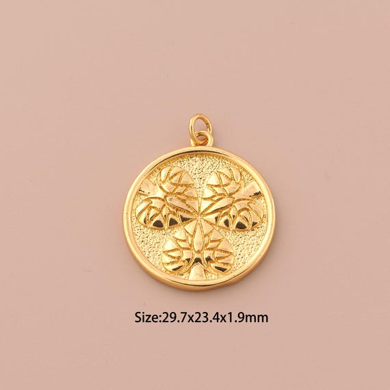 18K Gold Tree of Life Charms,Tree Charms Pendants,Tree Charm for DIY Jewelry Making Supply