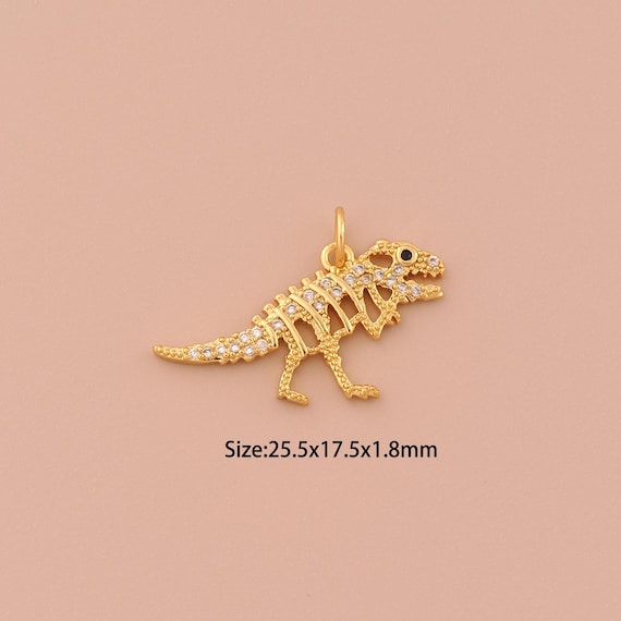 18K Gold Animal Charms,CZ Pave Minimalist Charms Pendants,Animal Charm for DIY Jewelry Making Supply