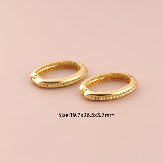 18K Gold Push Door Clasp,Snap Clasp,Snap Clasp for DIY Jewelry Making Supply