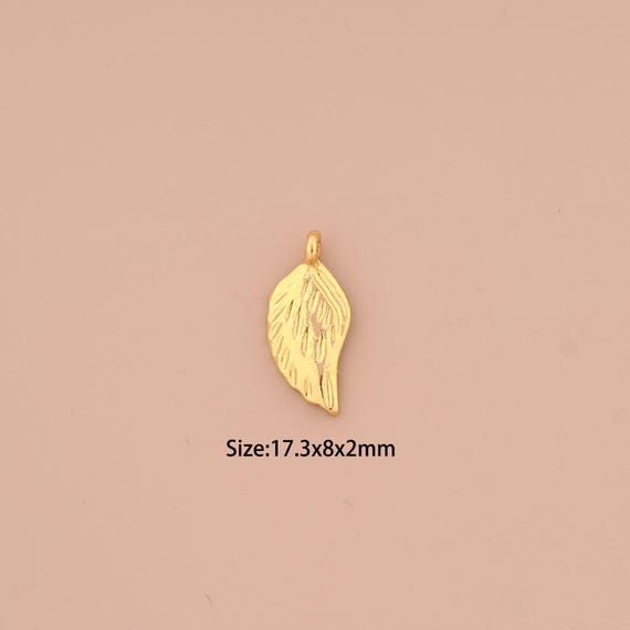 18K Gold Angel Wings Charms,Animal Wings Charms Pendants,Wings Charm for DIY Jewelry Making Supply