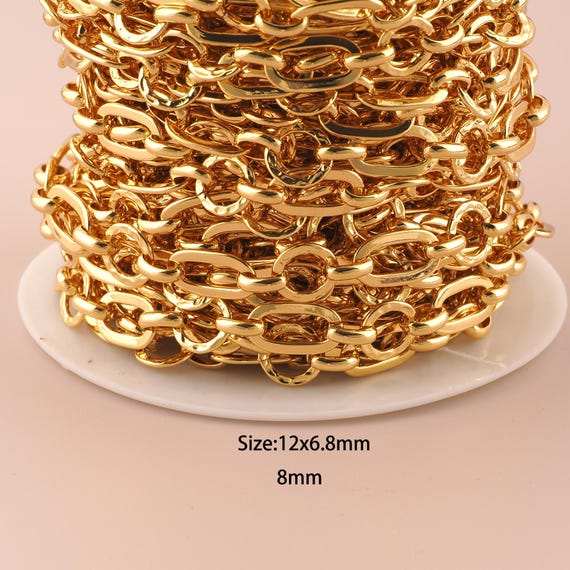 3.28 Feet 18K Gold Figaro Chain,Special Chain,Semi-Finished Chain for DIY Jewelry Making Supply