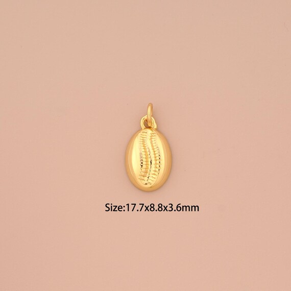 18K Gold Conch Charms,Conch Charms Pendants,Conch Charm for DIY Jewelry Making Supply