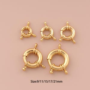 18K Gold Sailor Clasp,Round Clasp,Sailor Clasp for DIY Jewelry Making Supply