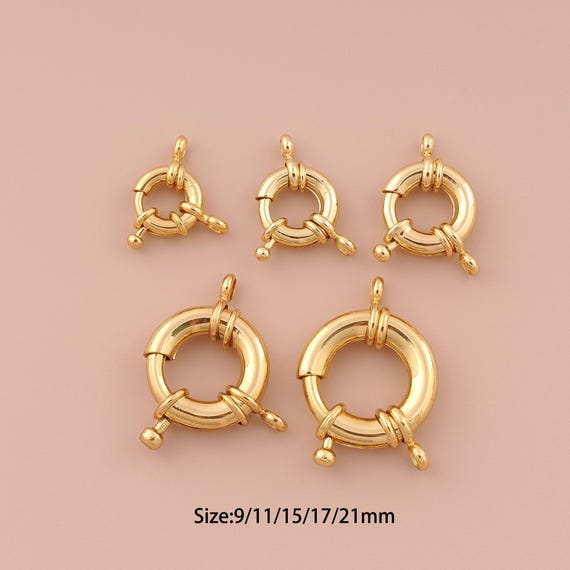 18K Gold Sailor Clasp,Round Clasp,Sailor Clasp for DIY Jewelry Making Supply