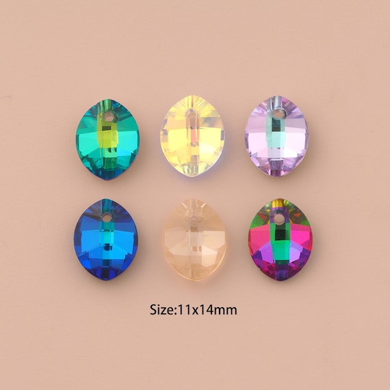 Pure Leaf Crystal Pendant,Austrian Crystal,Made in Austria for DIY Jewelry Making Supply