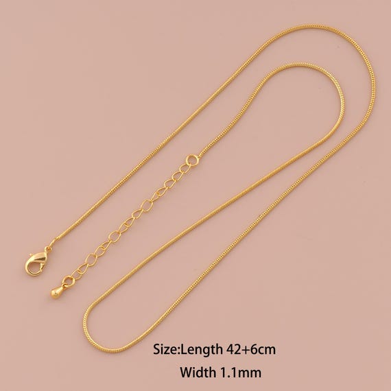 18K Gold Omega Necklace,Chain Necklace,Fashion Necklace,Gift for Her