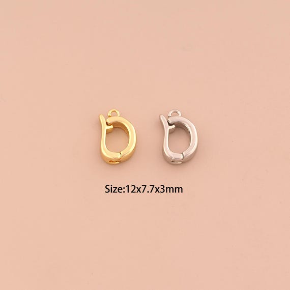 18K Gold Openable Clasp,Snap Clasp,Openable Clasp for DIY Jewelry Making Supply