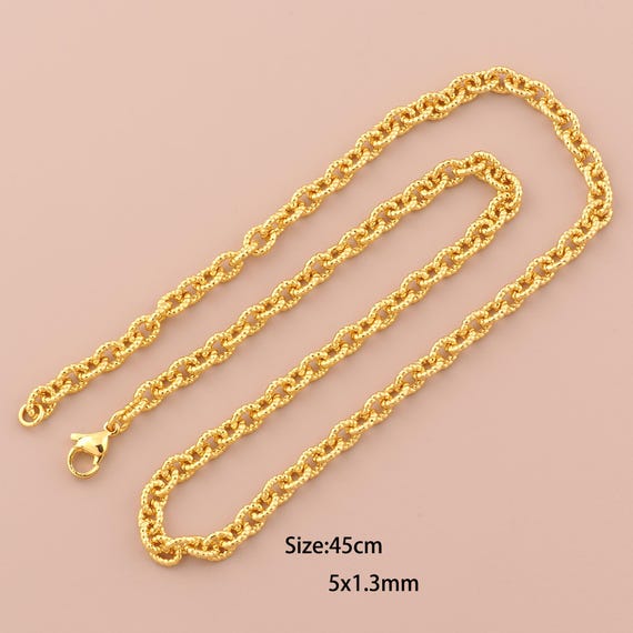 18K Gold Rolo Necklace,Chain Necklace,Fashion Necklace,Gift for Her