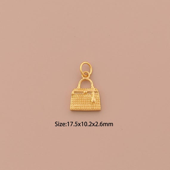 18K Gold Handbag Charms,Handbag Charms Pendants,Handbag Charm for DIY Jewelry Making Supply