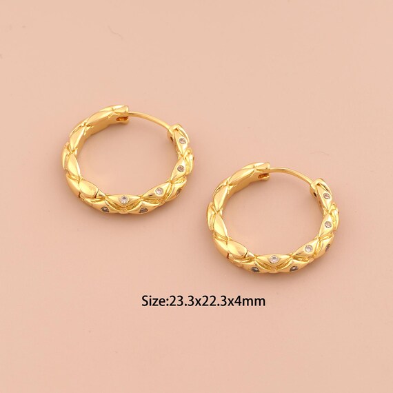 18K Gold Hoop Earrings,Hugging Hoop Earrings,Hoop Earrings,Hypoallergenic Hoop Earrings,Gift for Her