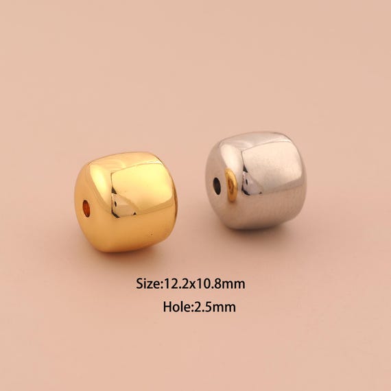 18K Gold Round Spacer Bead,Tube Bead,Round Tube Bead for DIY Jewelry Making Supply