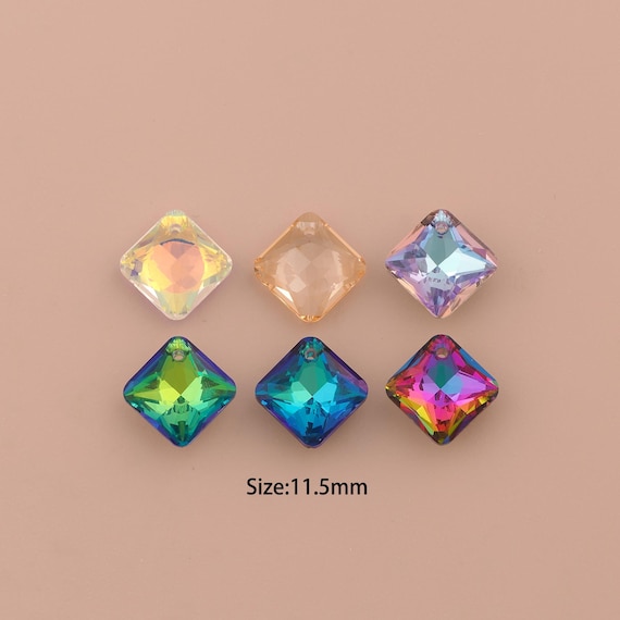 Princess Cut Crystal Pendant,Austrian Crystal,Made in Austria for DIY Jewelry Making Supply