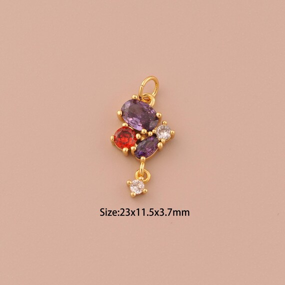 18K Gold Oval Charms,Minimalist Charms Pendants,Round Charm for DIY Jewelry Making Supply