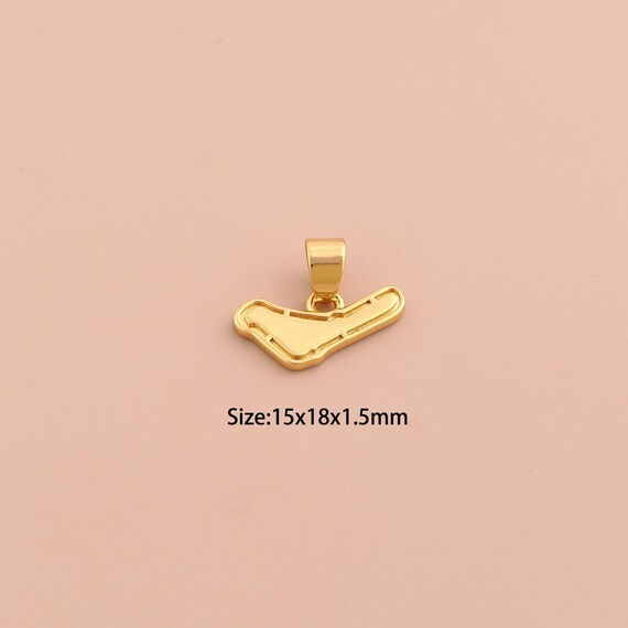 18K Gold Track Charms,F1 Track Charms Pendants,Track Charm for DIY Jewelry Making Supply