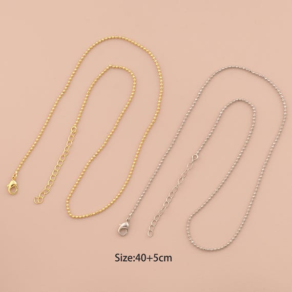 18K Gold Ball Necklace,Chain Necklace,Fashion Necklace,Gift for Her