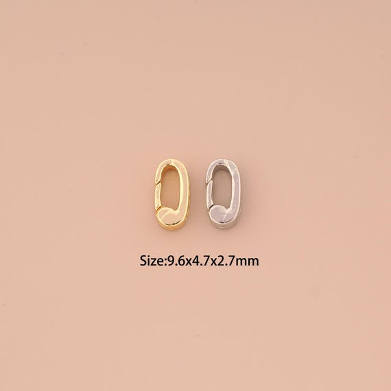18K Gold Push Door Clasp,Snap Clasp,Snap Clasp for DIY Jewelry Making Supply