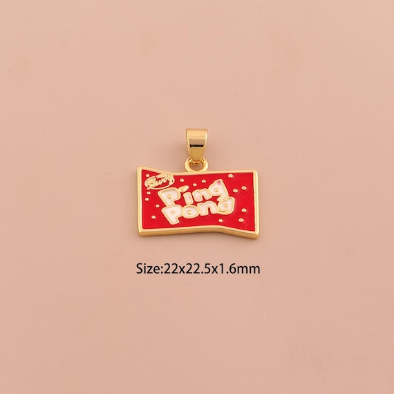 18K Gold Enamel Square Charms,Letter Charms Pendants,Square Charm for DIY Jewelry Making Supply