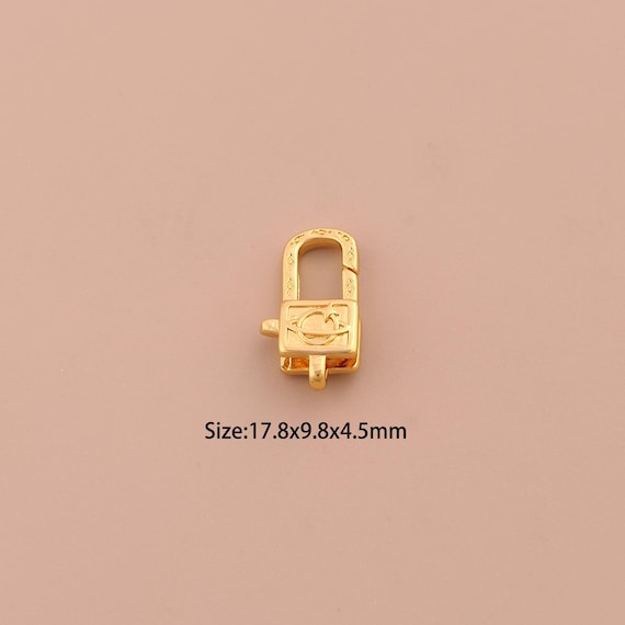 18K Gold Lobster Clasp,Spring Clasp,Saturn Clasp for DIY Jewelry Making Supply