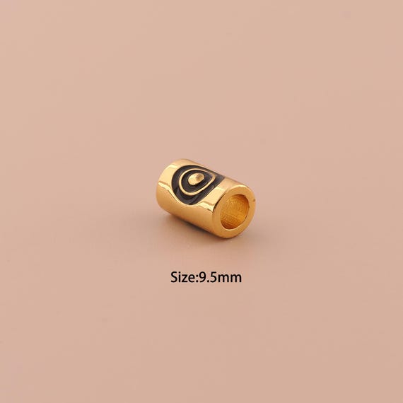 18K Gold Tube Spacer Bead,Minimalist Bead,Large Hole Bead for DIY Jewelry Making Supply