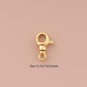 18K Gold Lobster Clasp,Claw Clasp,Lobster Clasp for DIY Jewelry Making Supply