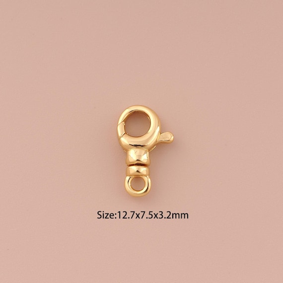 18K Gold Lobster Clasp,Claw Clasp,Lobster Clasp for DIY Jewelry Making Supply