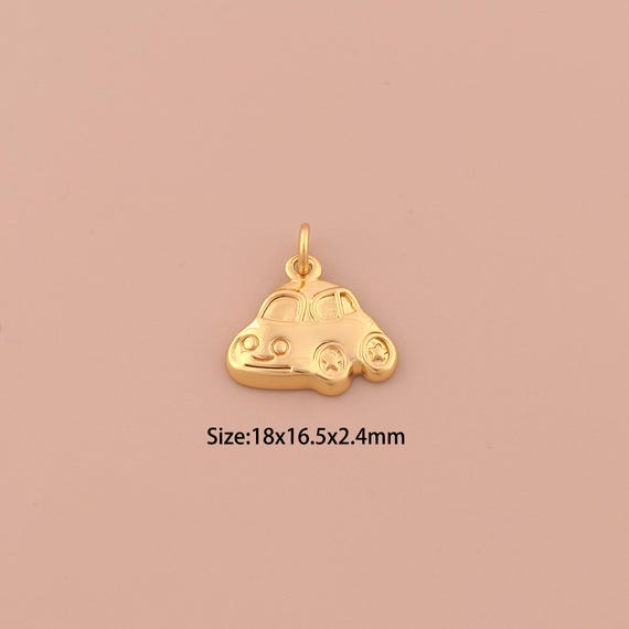 18K Gold Car Charms,Star Charms Pendants,Car Charm for DIY Jewelry Making Supply