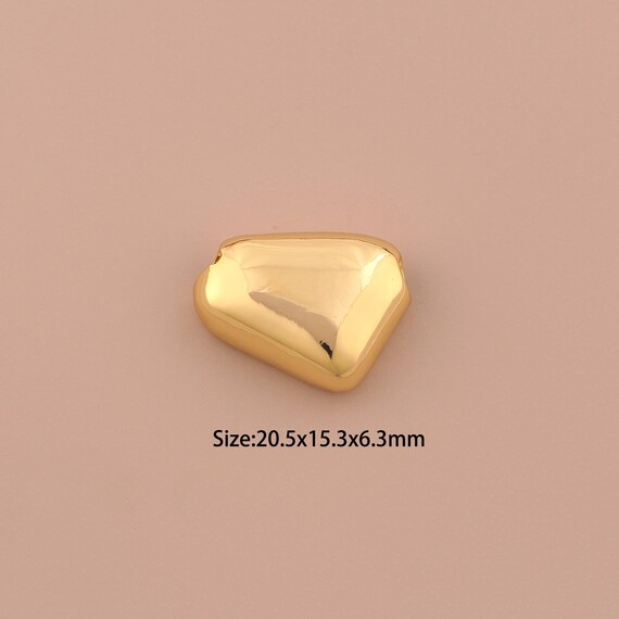 18K Gold Heart Charms,Love Charms Pendants,Heart Charm for DIY Jewelry Making Supply