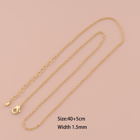18K Gold Cable Necklace,Chain Necklace,Fashion Necklace,Gift for Her