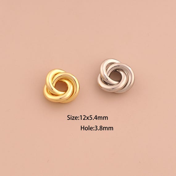18K Gold Flat Spacer Bead,Flat Bead,Flat Bead for DIY Jewelry Making Supply