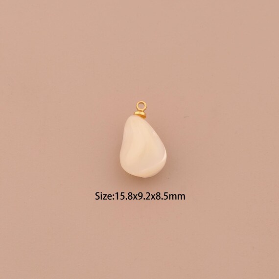 18K Gold Fritillaria Charms,Irregular Charms Pendants,Fritillaria Charm for DIY Jewelry Making Supply