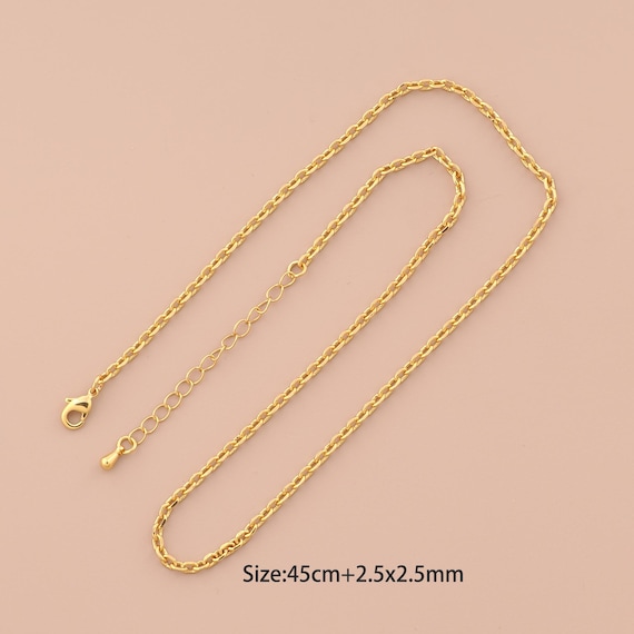 18K Gold Rolo Necklace,Chain Necklace,Fashion Necklace,Gift for Her
