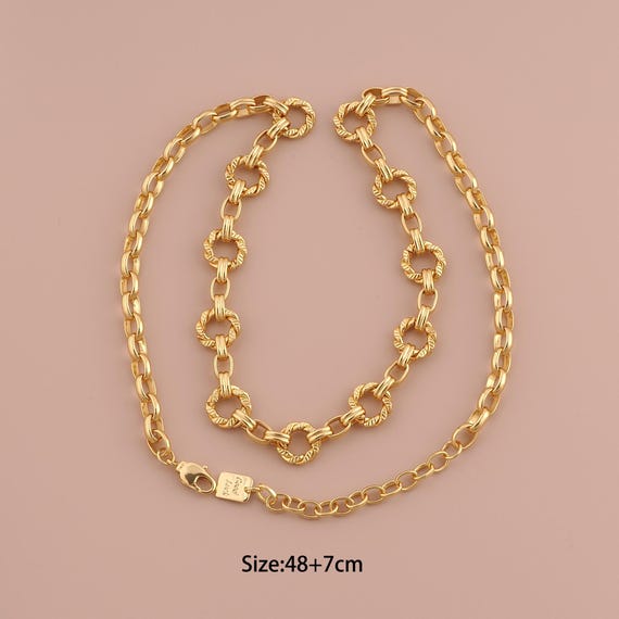 18K Gold Twist Necklace,Chain Necklace,Fashion Necklace,Gift for Her