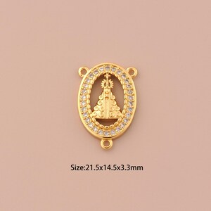 18K Gold Pope Charms,CZ Pave Religious Charms Pendants,Christian Charm for DIY Jewelry Making Supply