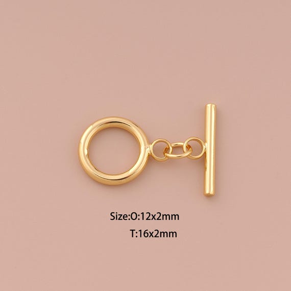 18K Gold OT Clasp,Minimalist Clasp,Necklace Clasp for DIY Jewelry Making Supply