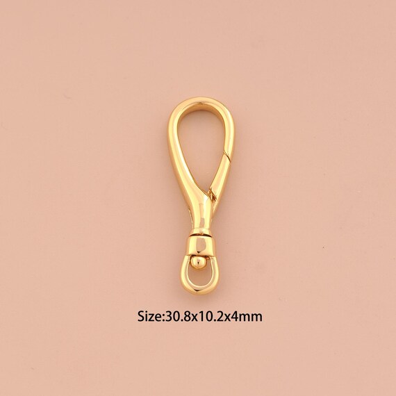 18K Gold Push Door Clasp,Spring Clasp,Snap Clasp for DIY Jewelry Making Supply