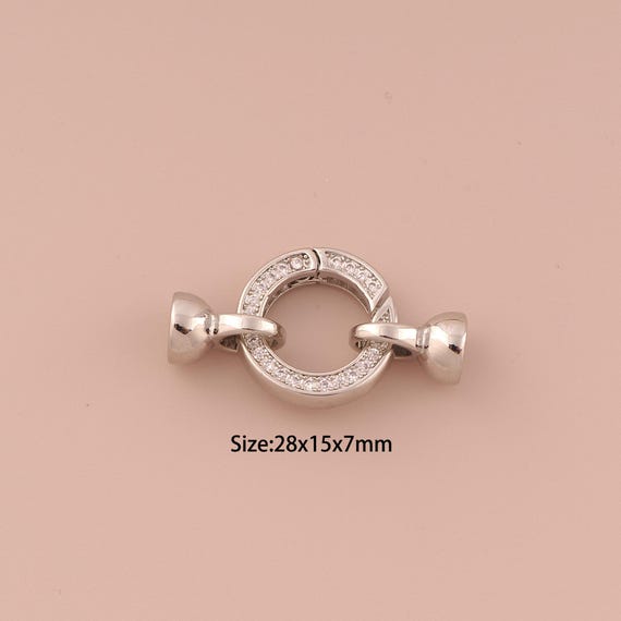 Silver Push Door Clasp,Snap Clasp,Snap Clasp for DIY Jewelry Making Supply