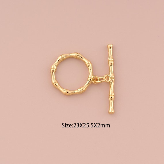 18K Gold OT Clasp,Minimalist Clasp,Necklace Clasp for DIY Jewelry Making Supply