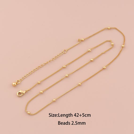 18K Gold Satellite Necklace,Chain Necklace,Fashion Necklace,Gift for Her