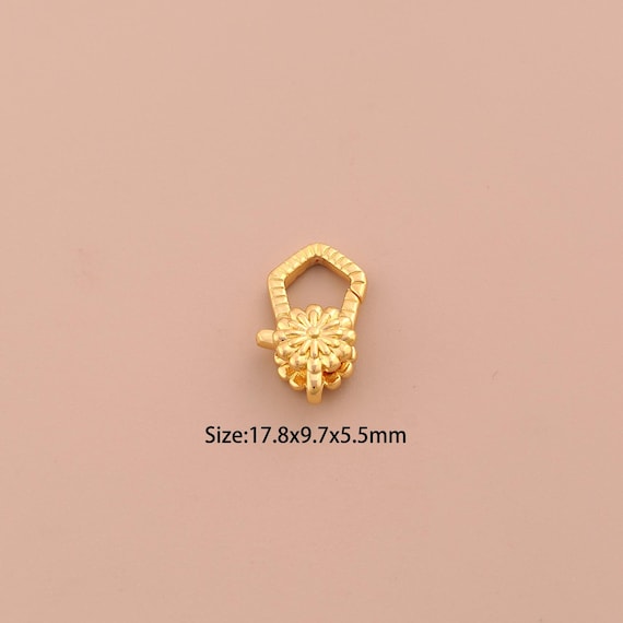 18K Gold Lobster Clasp,Spring Clasp,Daisy Clasp for DIY Jewelry Making Supply