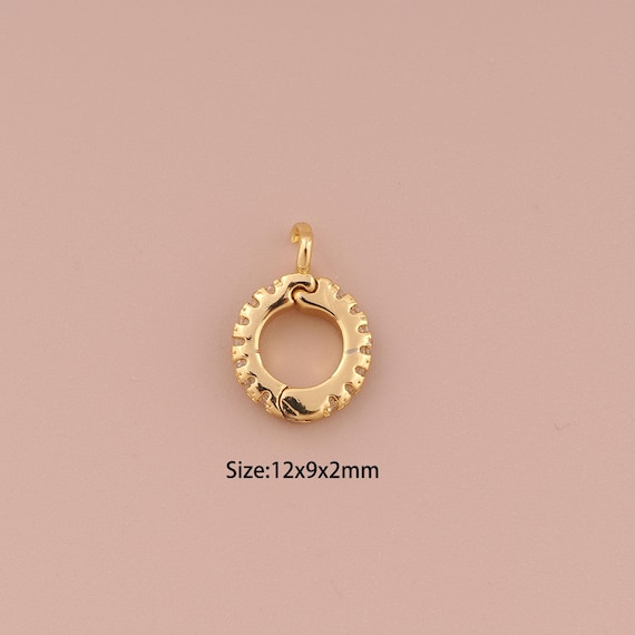 18K Gold Push Door Clasp,Snap Clasp,Snap Clasp for DIY Jewelry Making Supply