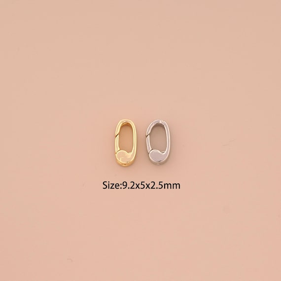 18K Gold Push Door Clasp,Snap Clasp,Snap Clasp for DIY Jewelry Making Supply