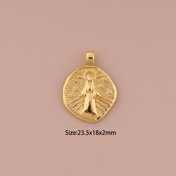 18K Gold Angel Charms,Minimalist Charms Pendants,Star Charm for DIY Jewelry Making Supply