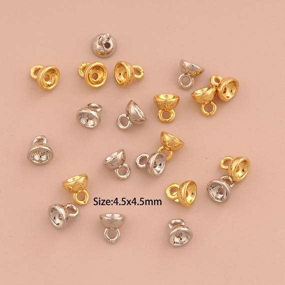 10 pcs 18K Gold Round Bead Cap,Round Bead Cap,Round Bead Cap for DIY Jewelry Making Supply