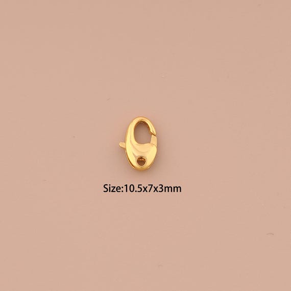 18K Gold Lobster Clasp,Spring Clasp,Snap Clasp for DIY Jewelry Making Supply