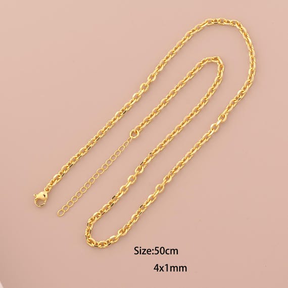 18K Gold Rolo Necklace,Chain Necklace,Fashion Necklace,Gift for Her