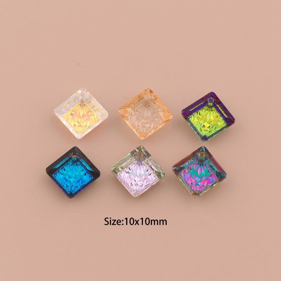 Princess Cut Crystal Pendant,Austrian Crystal,Made in Austria for DIY Jewelry Making Supply