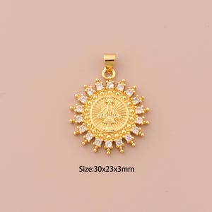 18K Gold Egyptian Pharaoh Charms,CZ Pave Egyptian Pharaoh Charms Pendants,Egyptian Pharaoh Charm for DIY Jewelry Making Supply