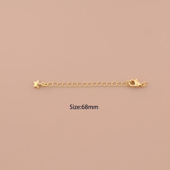 18K Gold Extension Chain,Star Chain,Extension Chain for DIY Jewelry Making Supply
