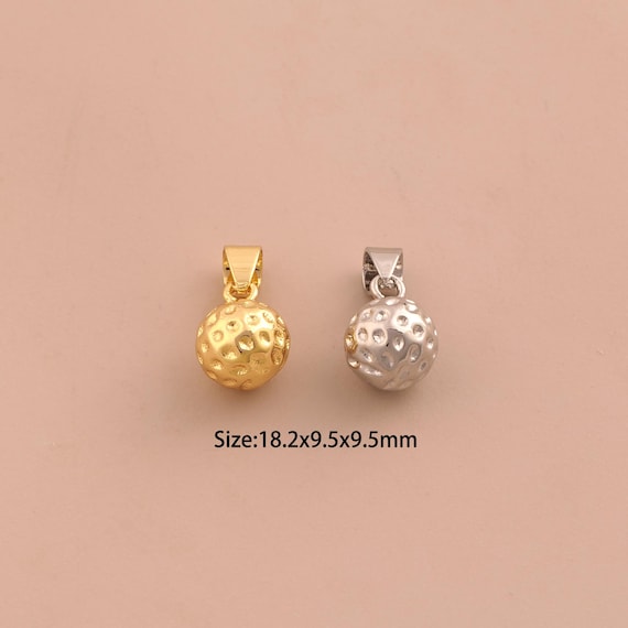 18K Gold Golf Charms,Sports Charms Pendants,Golf Charm for DIY Jewelry Making Supply